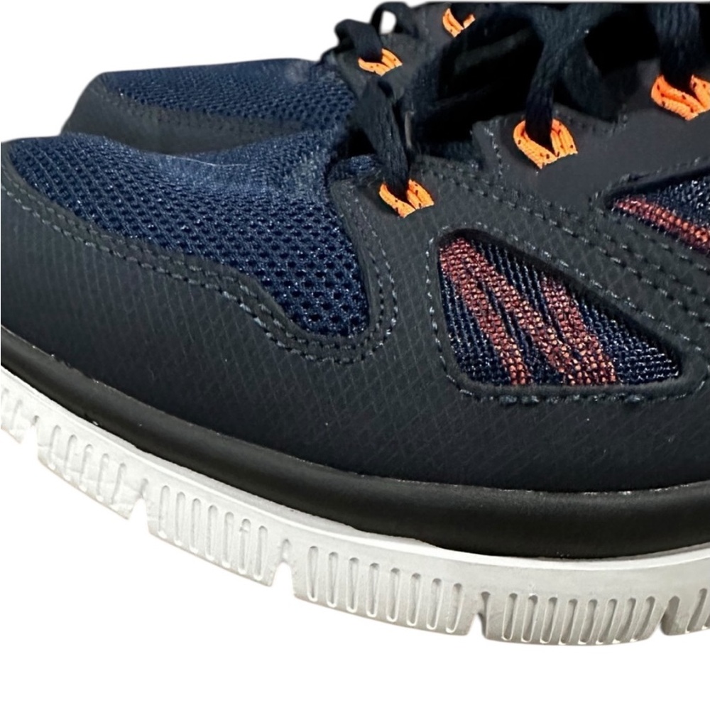Men’s Skechers Navy & Orange Mesh S Logo Lightweight Running Sneakers, Size 12. - Picture 10 of 13